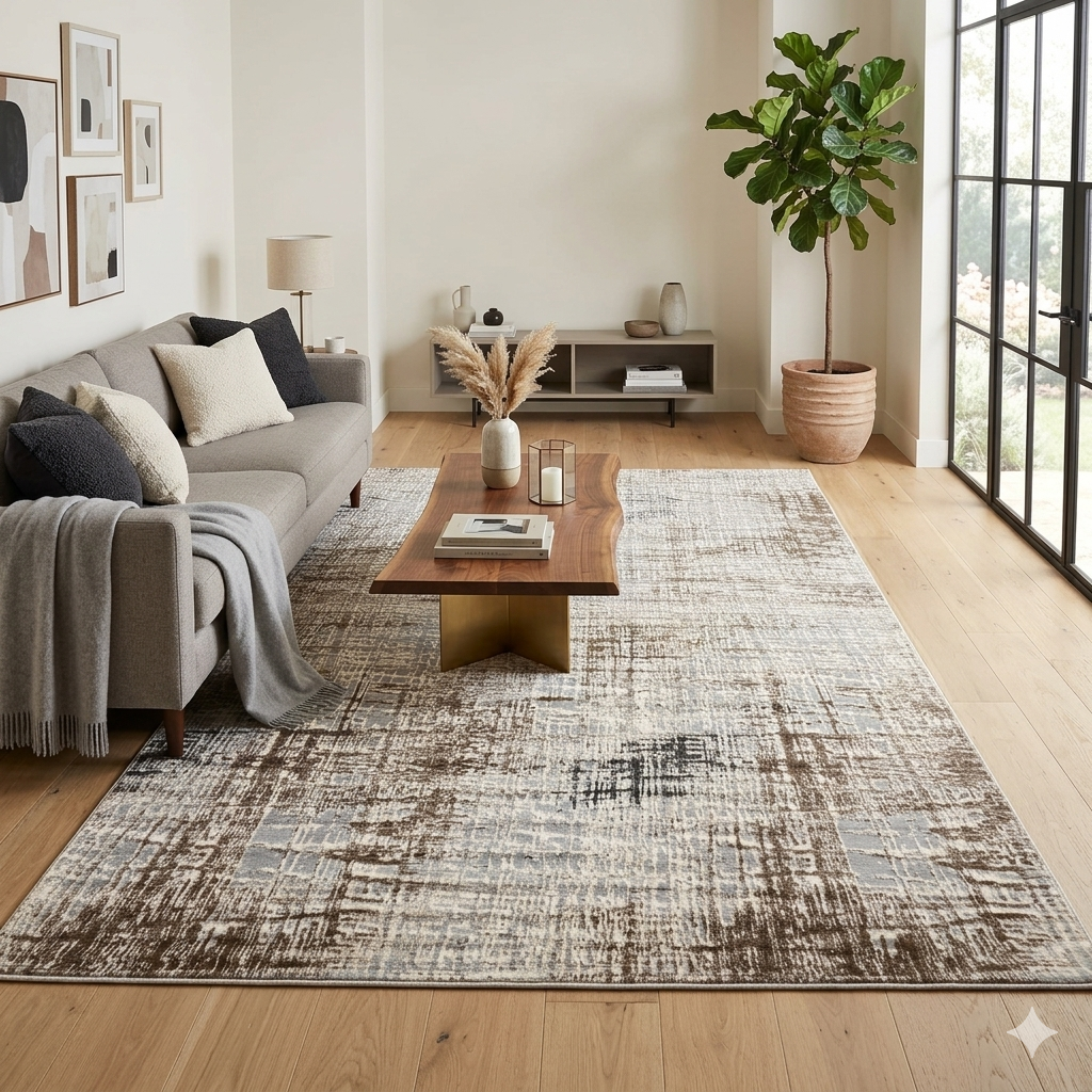 Istanbul Shadow Dark Modern Rug  -FS035