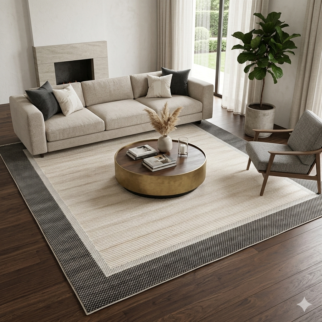 Modern Grey & Neutral Area Rugs  -FS038