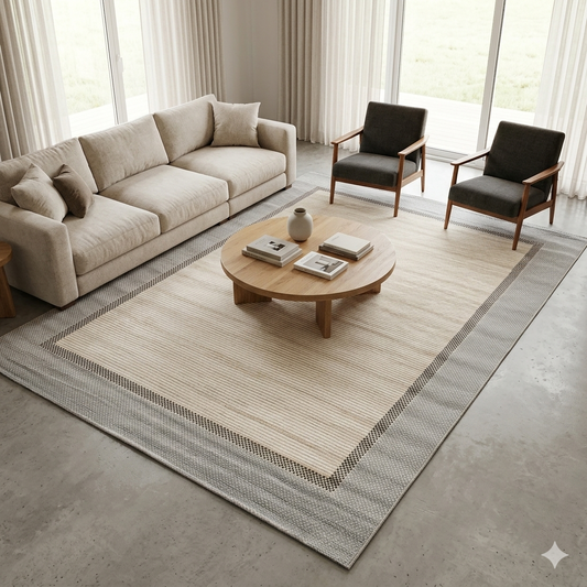 Modern Grey & Neutral Area Rugs  -FS038